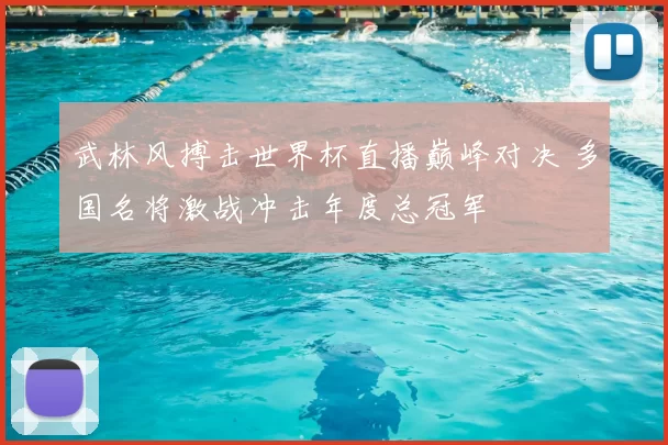 武林风搏击世界杯直播巅峰对决 多国名将激战冲击年度总冠军